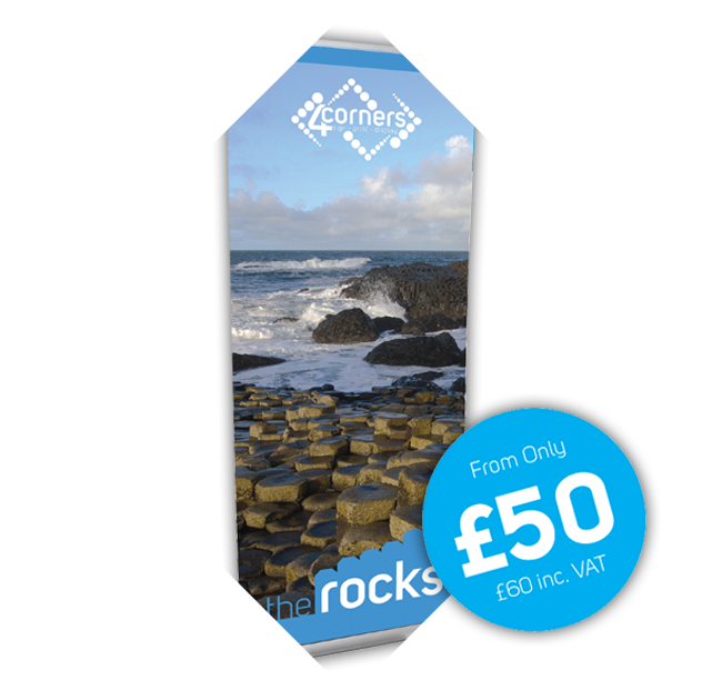 The Rocks Budget Roll Up Banner Stand